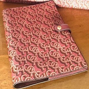 Coach Monogram Notebook Cover New in Rouge Pink